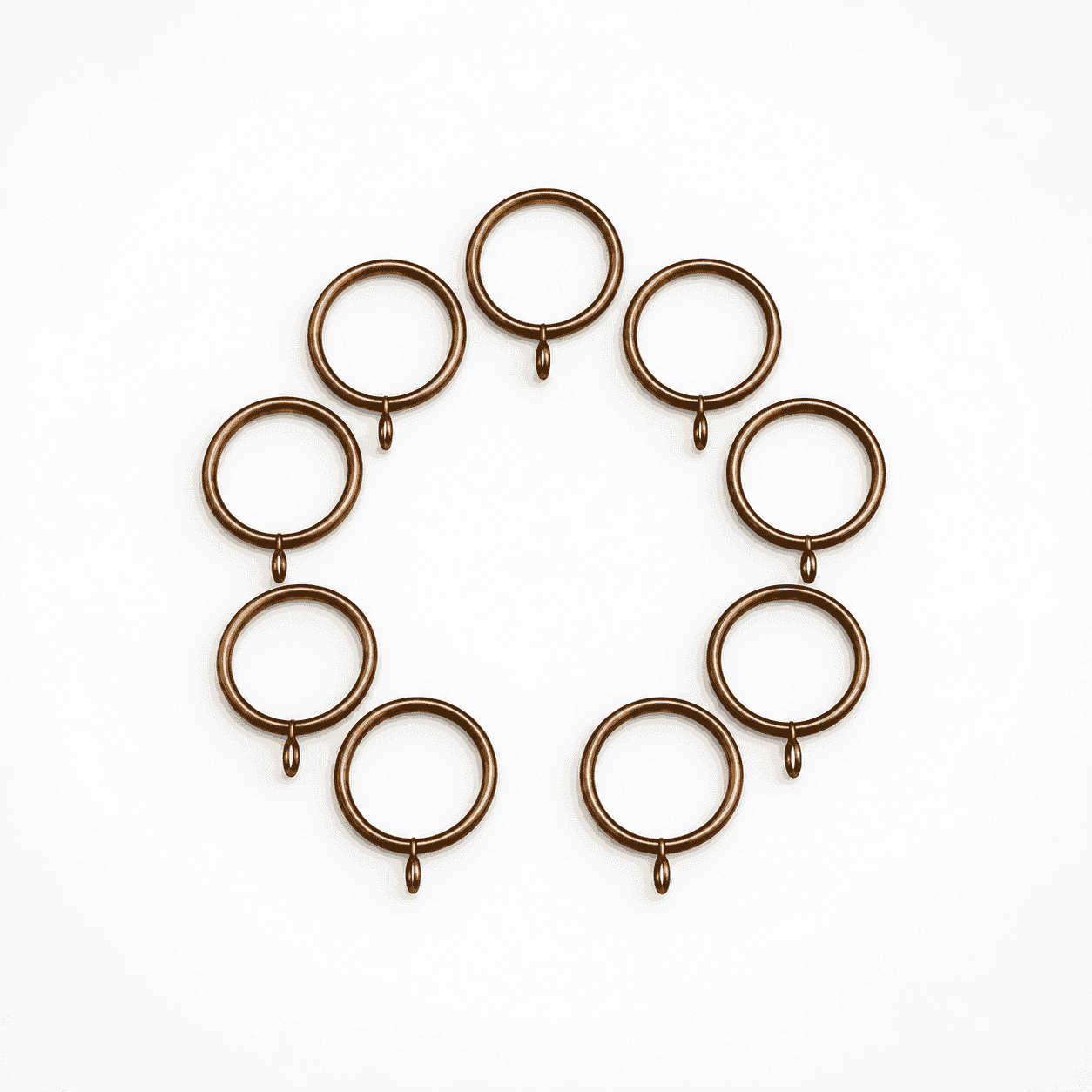 Antique Brass Large Iron Metal Curtain Rings 55mm OD x 45mm ID